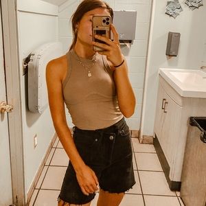 Asymmetrical super high-rise Bermuda shorts, rarely worn!